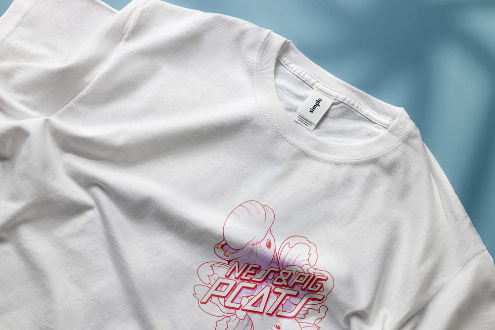 Création de t-shirt avec une illustration sur le thème de santa cruz