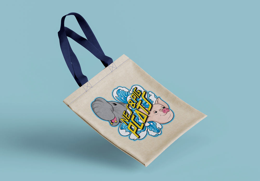 Illustration scientifique pour un tot bag sur le thème de santa Cruz