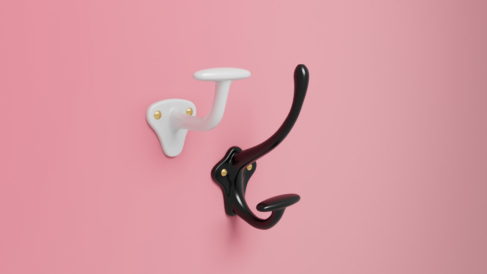 Crochet et porte savon en fer&nbsp;émaillé