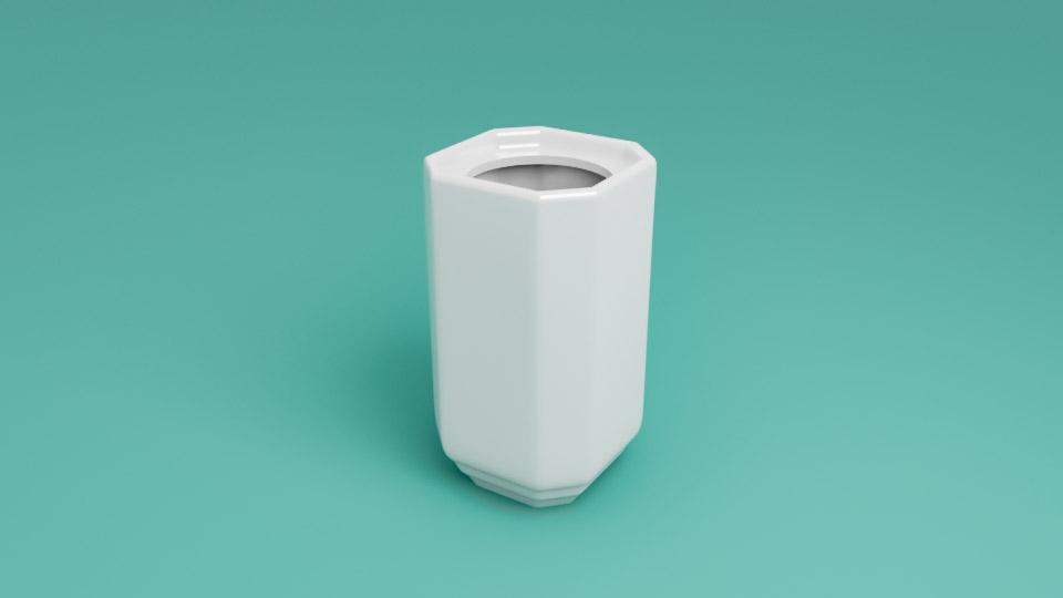 Porte-brosse en porcelaine designé en 3D pour la décoration d'intérieure