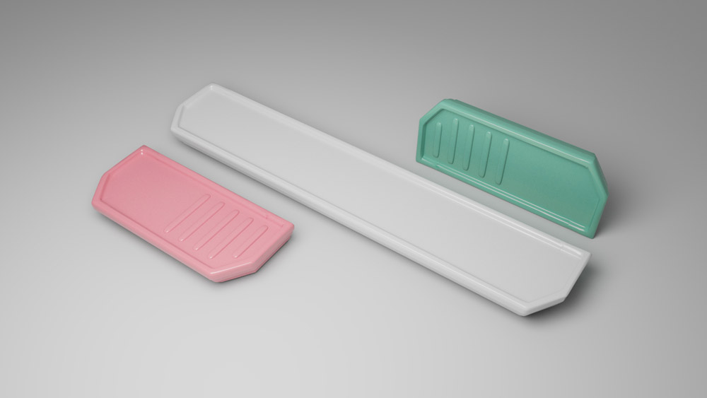 Support pour les mur pour du design d'intérieur, réalisé en 3D à destination de la porcelaine