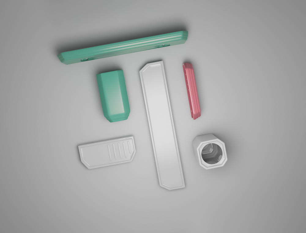 Modélisation 3D d'une collection d'objet en porcelaine pour la salle de bain